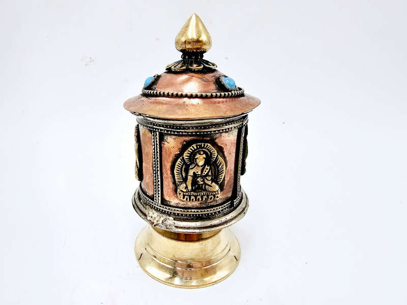 Prayer Wheel Standing Buddha (11cm)