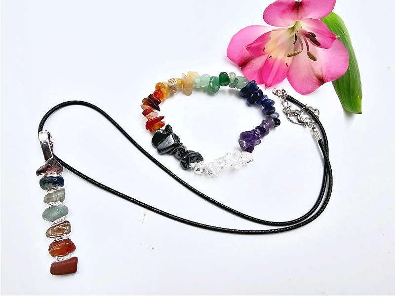 *Chakra Tower Necklace &amp; Bangle Jewellery Gift Set