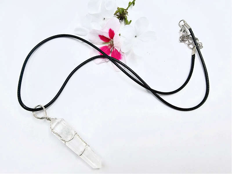 Clear Quartz Point Necklace (Wire Wrapped)