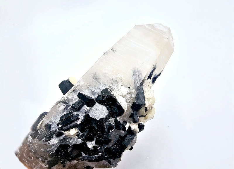 Clear Quartz Point Rough A (64g) Tourmaline &amp; Fluorite