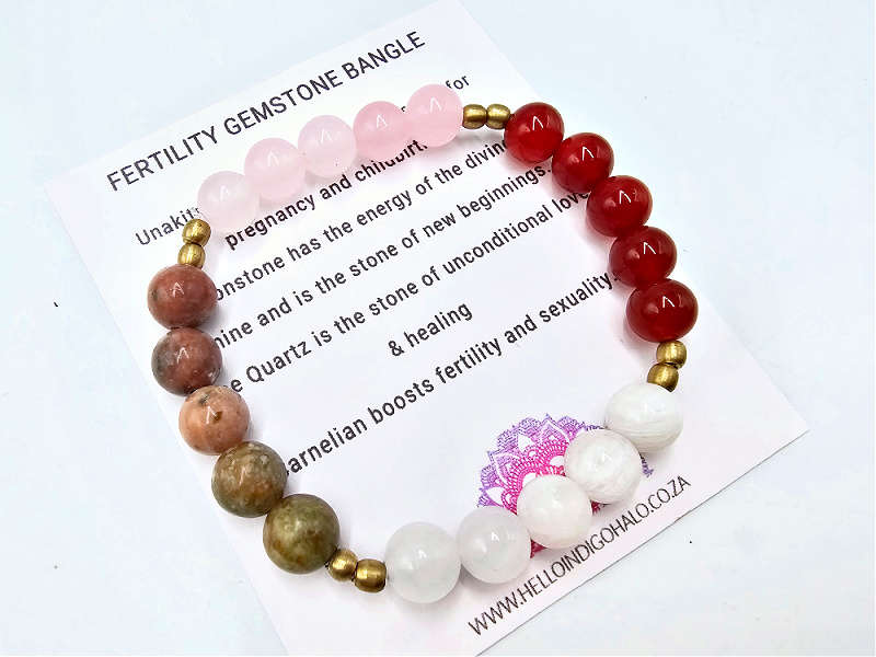 Fertility Gemstone Bangle (8mm)