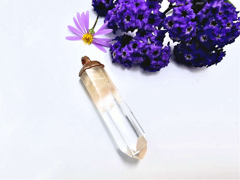 Hematoid Quartz Copper Pendant B