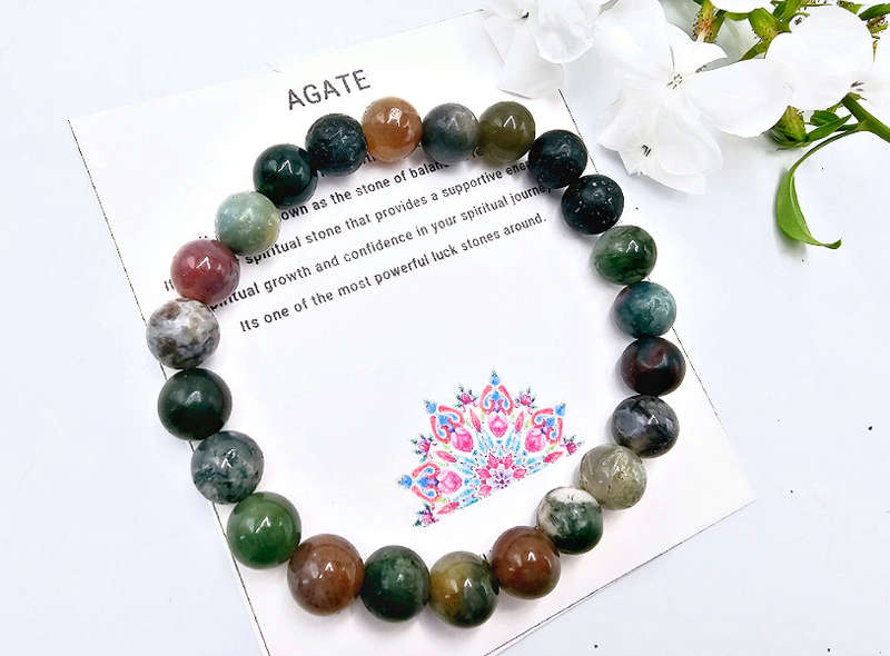 Indian Agate Bangle (8mm)