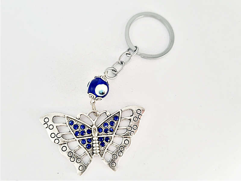 Butterfly Evil Eye Key Ring