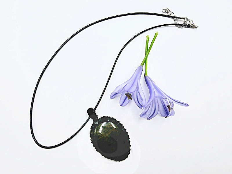 Labradorite Crystal Braided Necklace - Oval