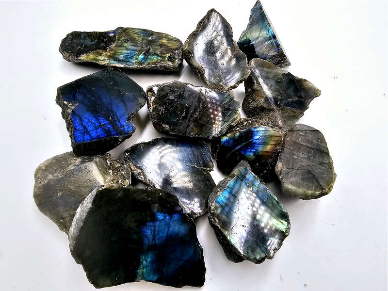 Labradorite Semi Polished Pieces ( 60-90g)