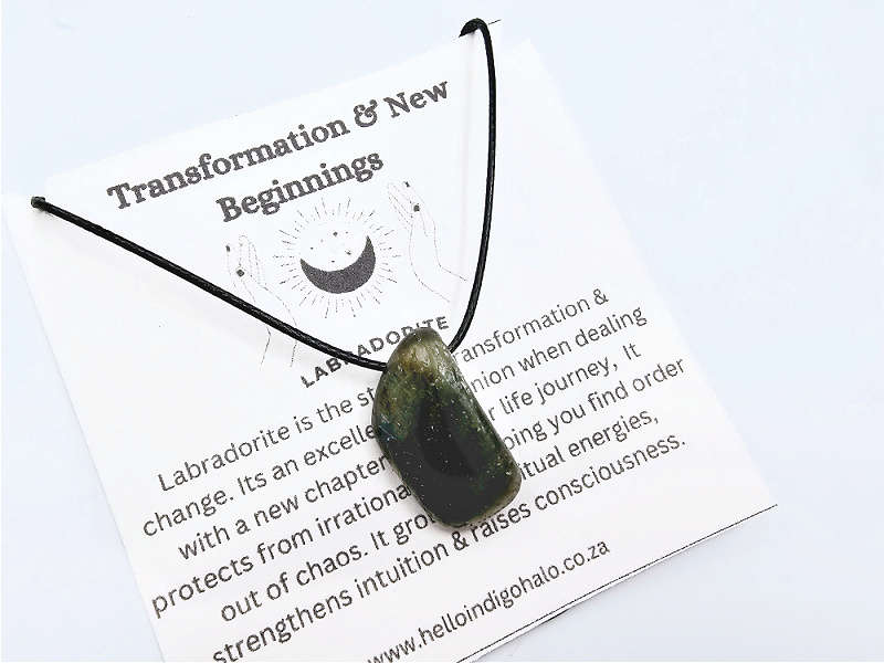 Labradorite Tumbled Necklace (Transformation)
