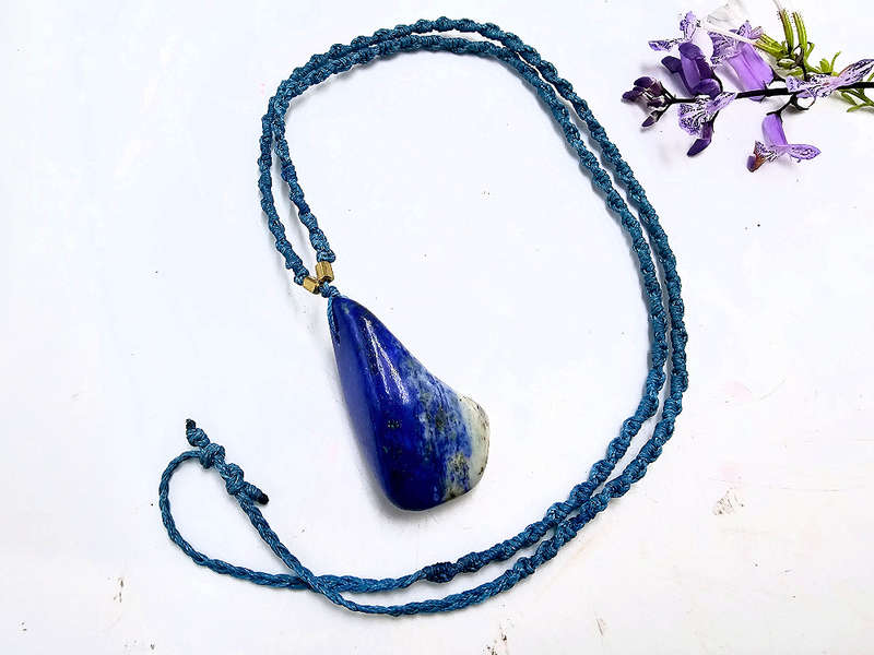 Lapis Lazuli Macrame Necklace
