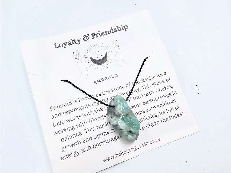 Emerald Tumbled Necklace (Loyalty &amp; Friendship)