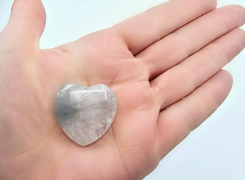 Lunar Quartz Heart (3cm)