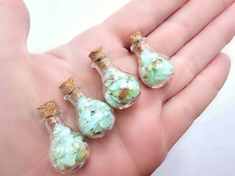Mini Bottle Of Chrysoprase Chips