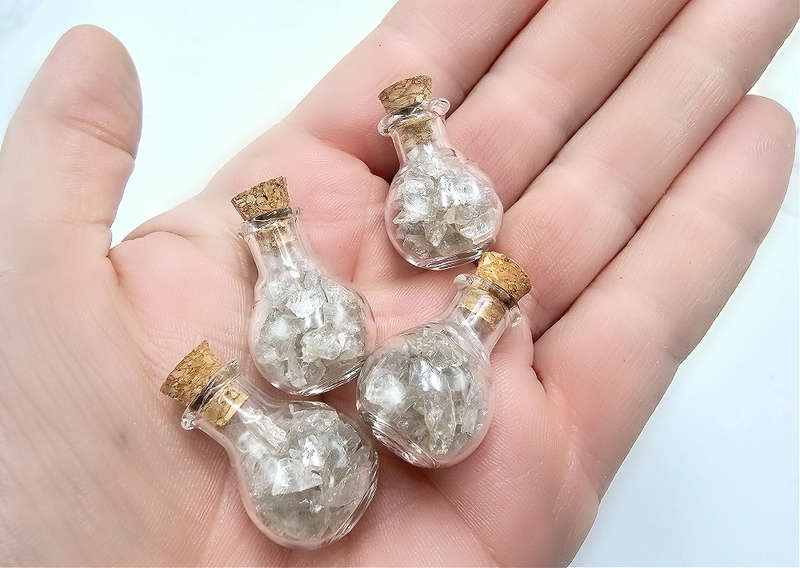 Mini Bottle Of Smoky Quartz Chips