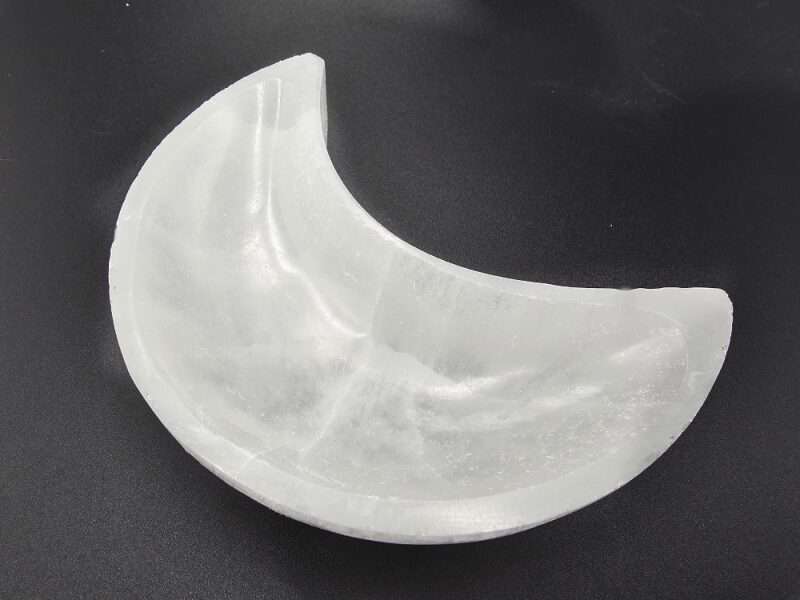 Selenite Moon Bowl (10cm)