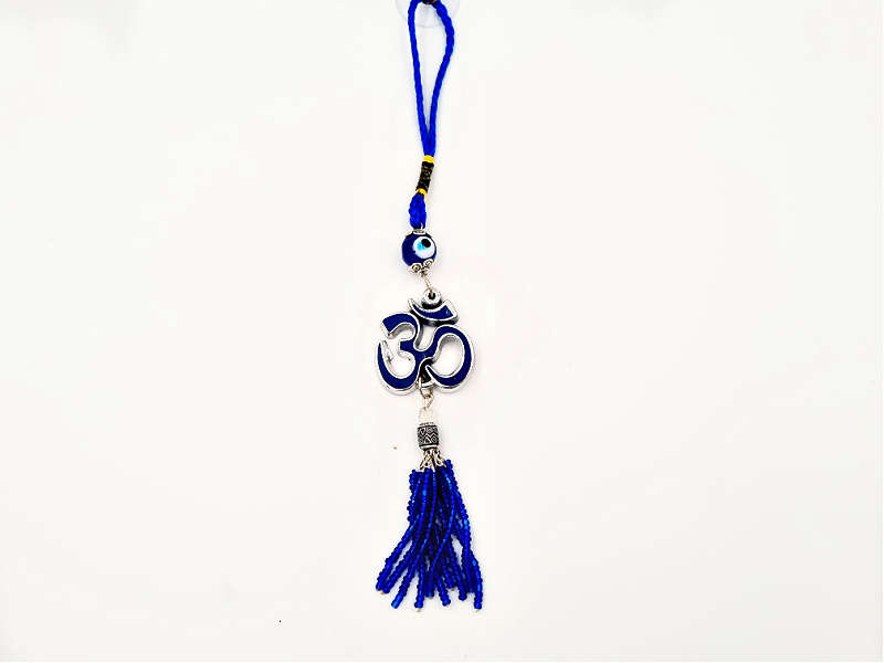 OM with Evil Eye Talisman With Bead Tassel