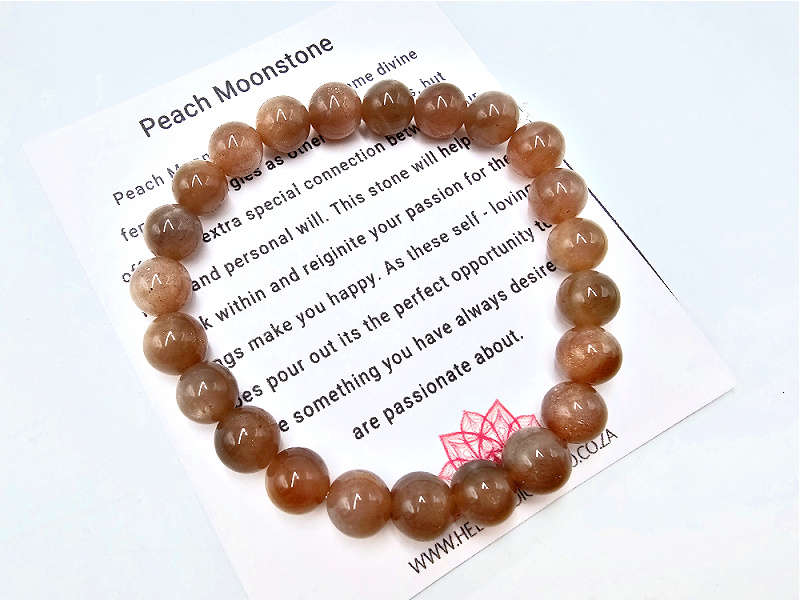 Peach Moonstone Bangle (8mm)