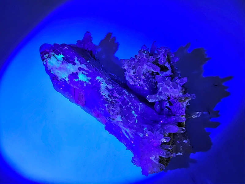 Quartz &amp; Feldspar Cluster with Hyalite Opal (244g)