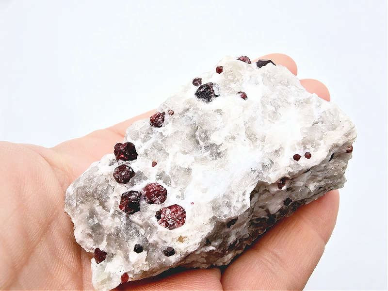 Red Pyrope Garnet in Feldspar Matrix G (168g)