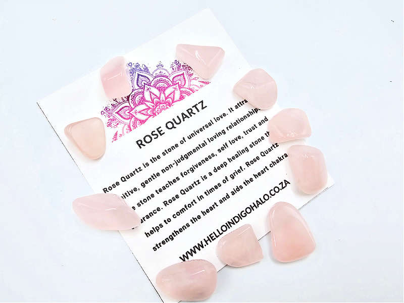 Rose Quartz Tumble Stone Mini's 10s