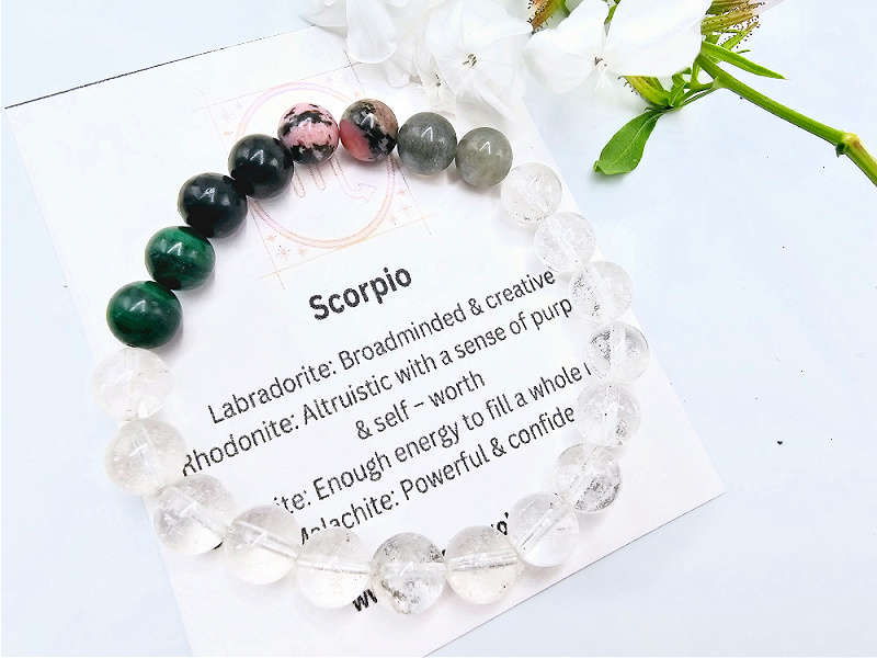 Scorpio Zodiac Gemstone Bangle (24 Oct - 21 Nov)
