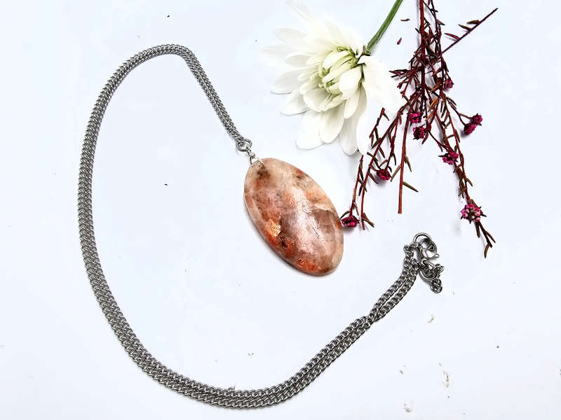 Sunstone Necklace Oval