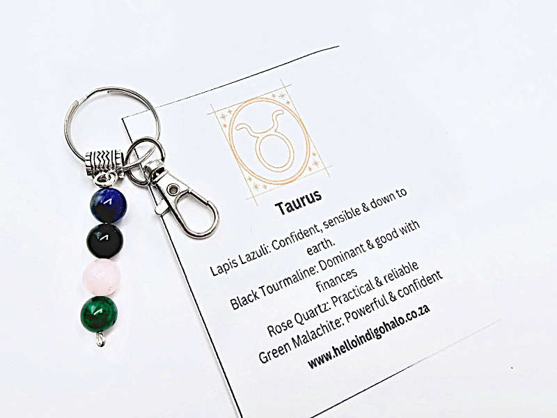Taurus Gemstone Key Ring