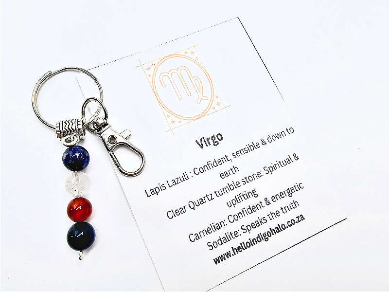 Virgo Gemstone Key Ring