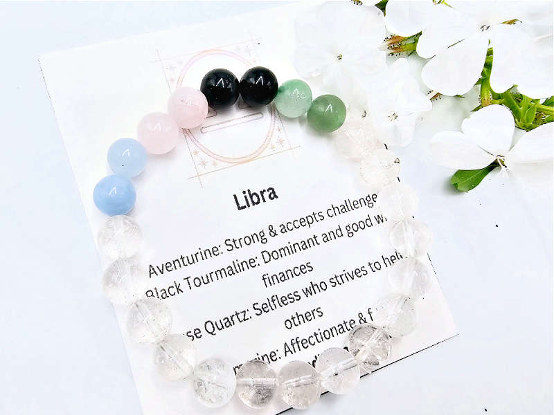 Libra Zodiac Gemstone Bangle (23 Sep - 23 Oct)