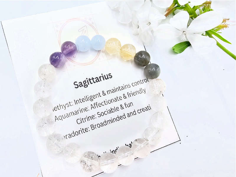 Sagittarius Zodiac Gem Bangle (22 Nov - 21 Dec)