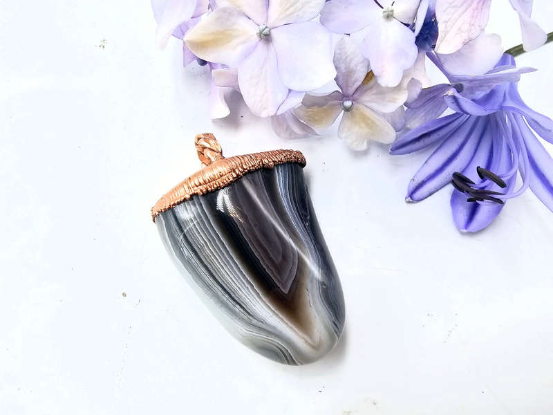 Agate Copper Pendant