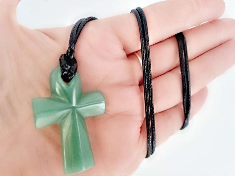 Green Aventurine Ankh Necklace (4cm)