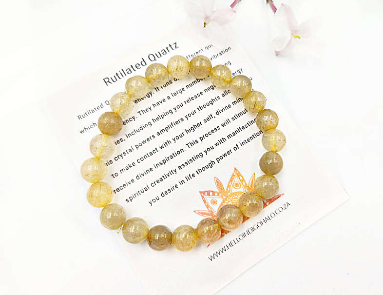 Rutilated Quartz Bangle (8mm)