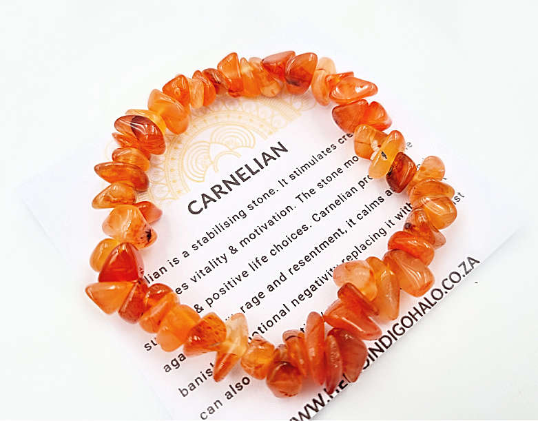 Carnelian Stone Chips Bangle