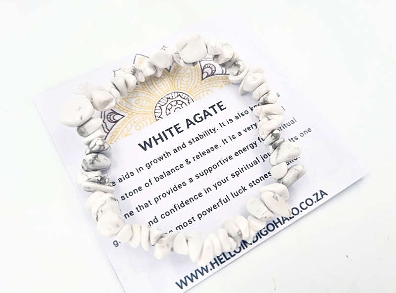 White Howlite Chips Bangle