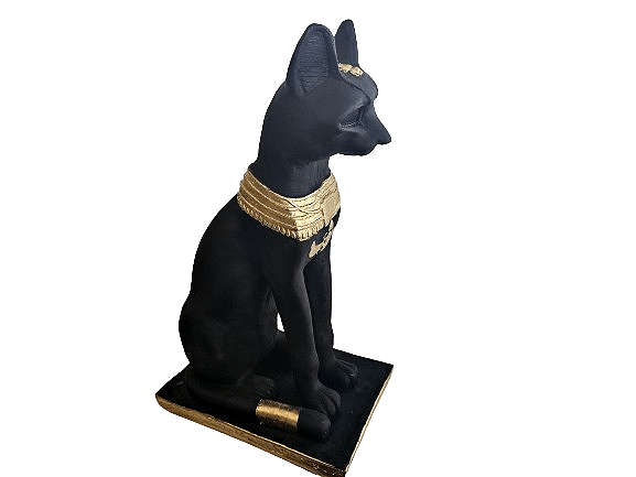 Egyptian Bastet Black Cat Statue XL (42cm)