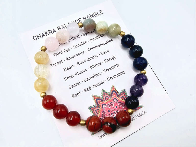 Chakra Balance Gemstone Bangle (8mm)