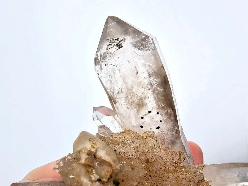 Smoky Quartz Cluster A (134g) Enhydro's X5 RARE