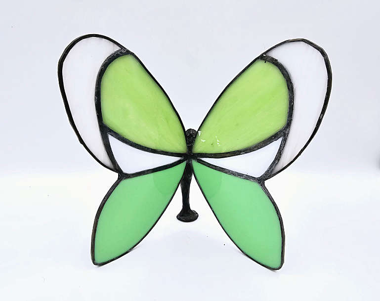 Green Butterfly Stained Glass Fairy