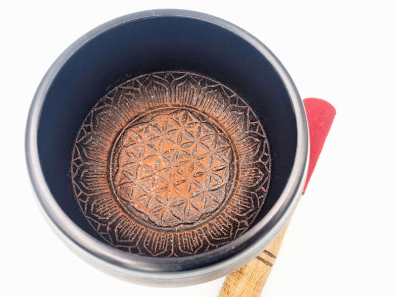 Singing Bowl Aluminium Flower Of Life  (Large)