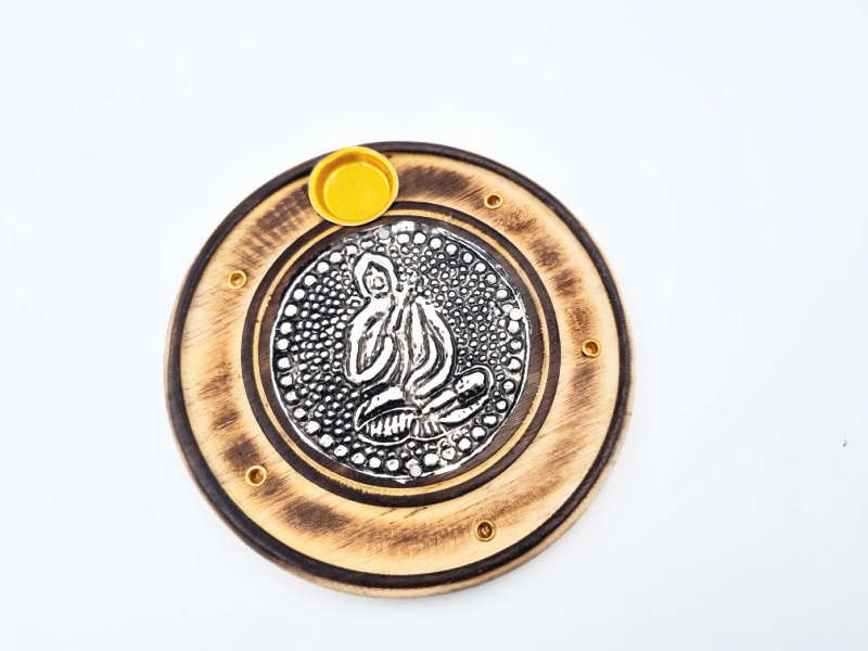 Round Meditation Incense Holder Fancy