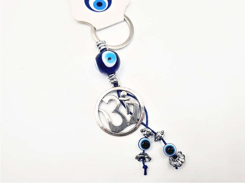 Key Ring OM &amp; Evil Eye