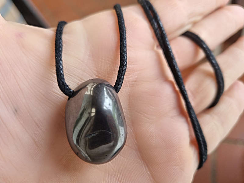 Hematite Tumbled Stone Necklace (Balance)