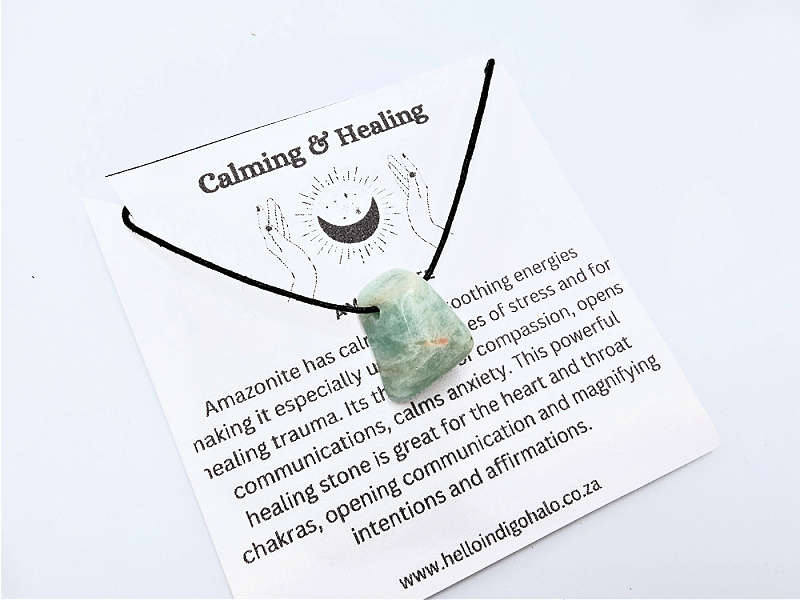Amazonite Tumbled Stone Necklace (Calm &amp; Heal)