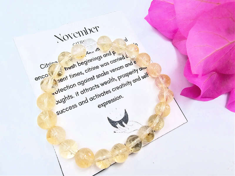 November Birthstone Bangle Citrine (8mm)