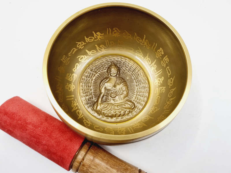 Brass Tibetan Singing Bowl Buddha (Small)