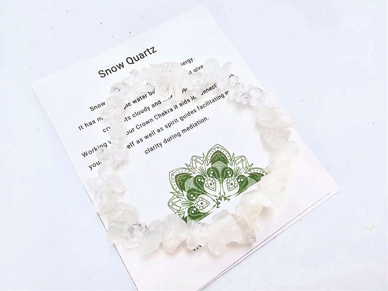 Snow Quartz Chips Bangle