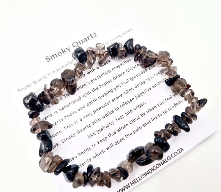 Smoky Quartz Chips Bangle