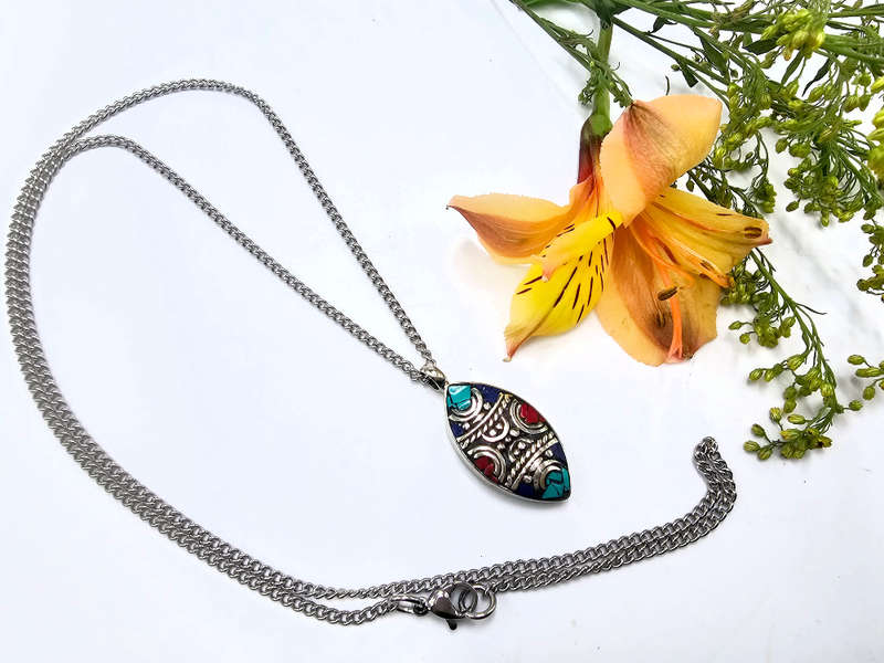 Tibetan Necklace Oval