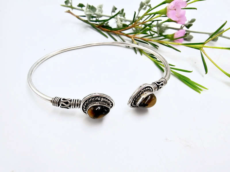 Ethnic Double Tigers Eye Bracelet