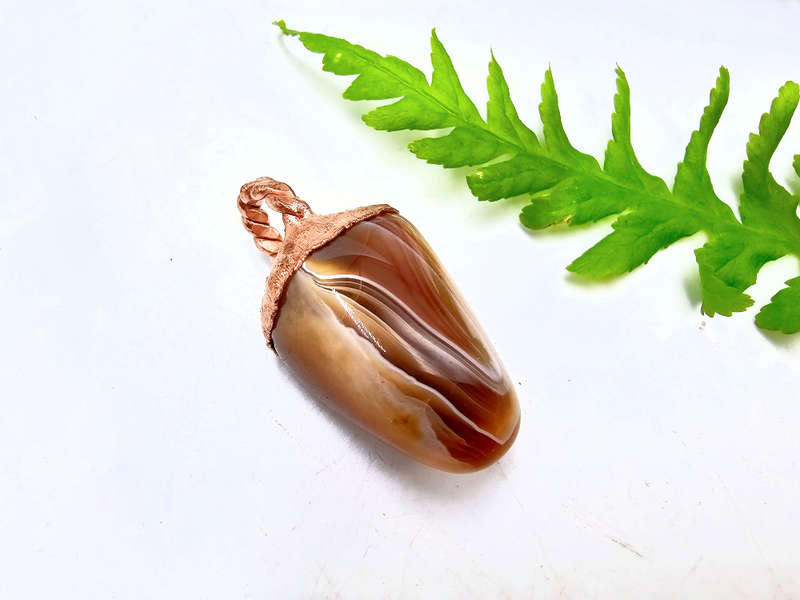Agate Copper Pendant B