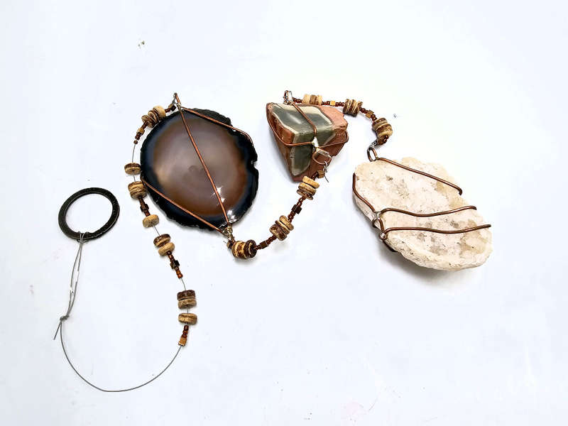 Agate, Polychrome &amp; Geode Mobile (85cm)